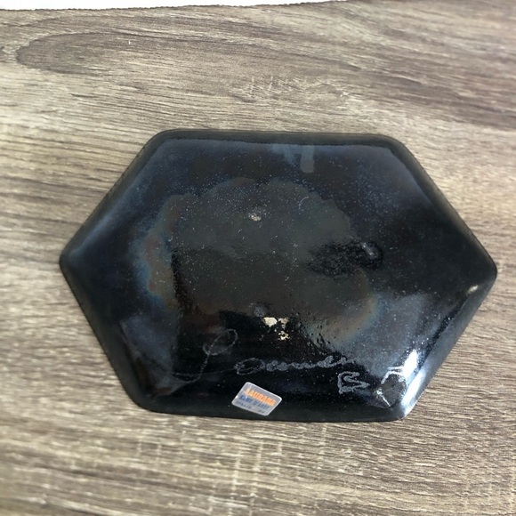 Vtg Italian Abstract Multicolor Enamel Art Dish - Picture 6 of 12